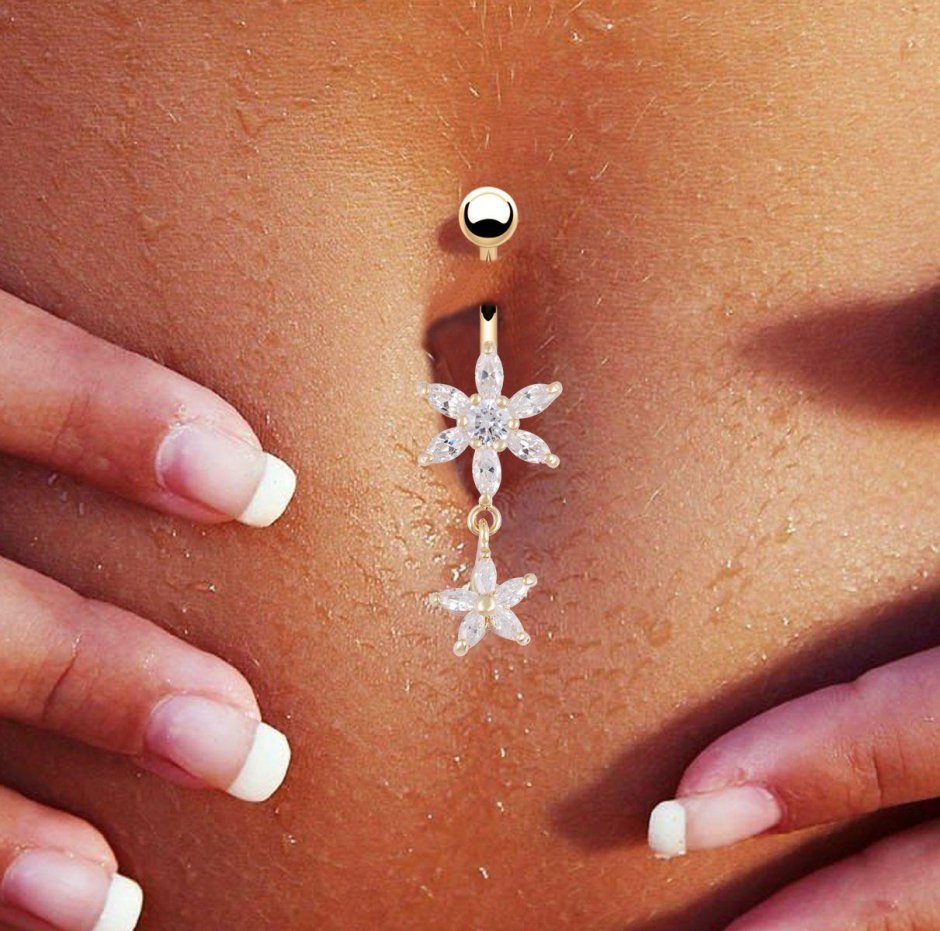 Пирсинг пупка кольцо