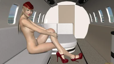 3д графика стюардессы