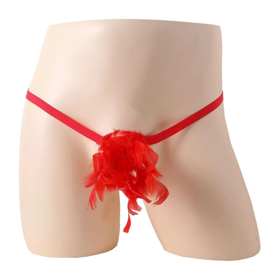 Стринги с перьями