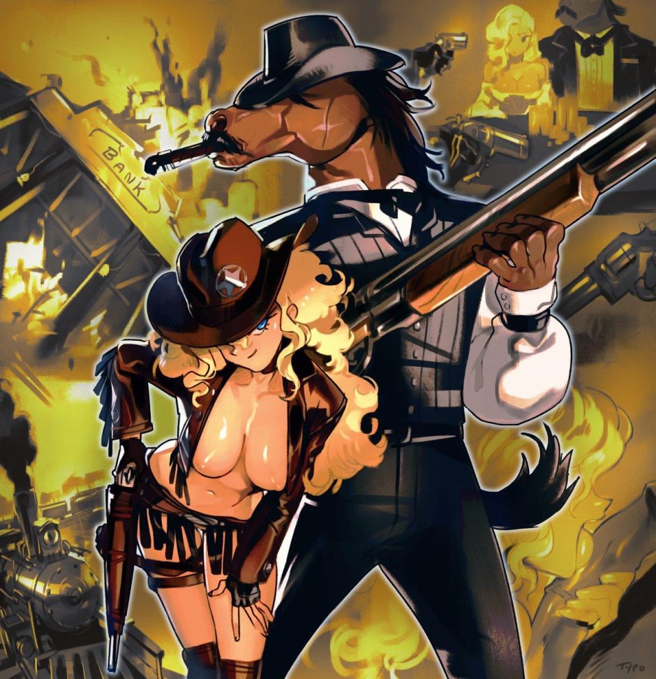 Аниме девушка ковбой