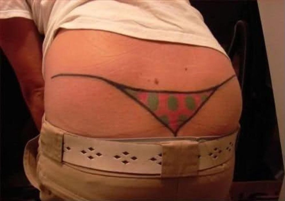 Тату на попе женские