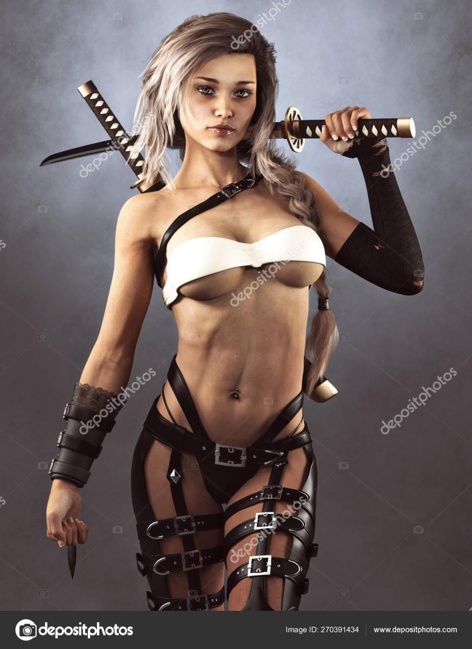 Красивая девушка ниндзя