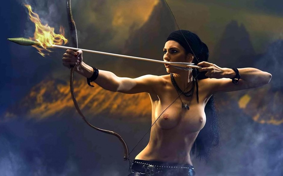 Голые амазонки с рабами