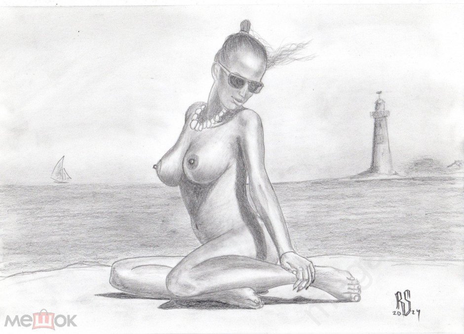 Рисунки голой девушки