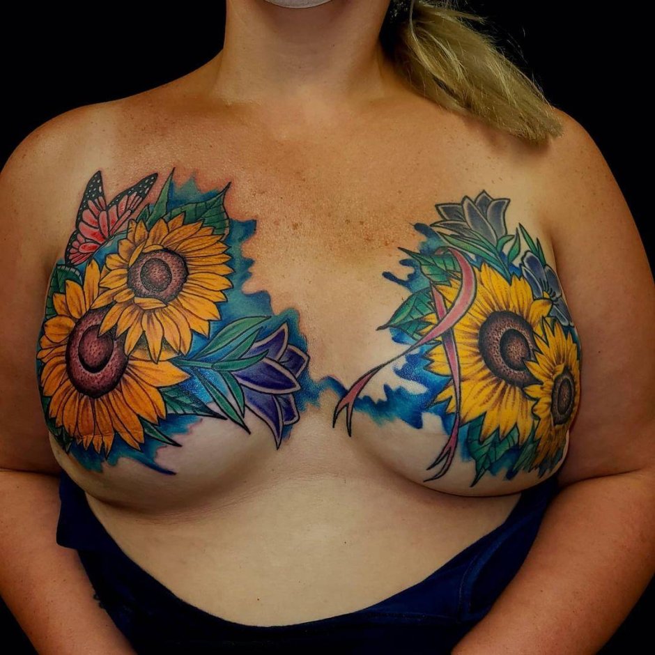 Тату подсолнух