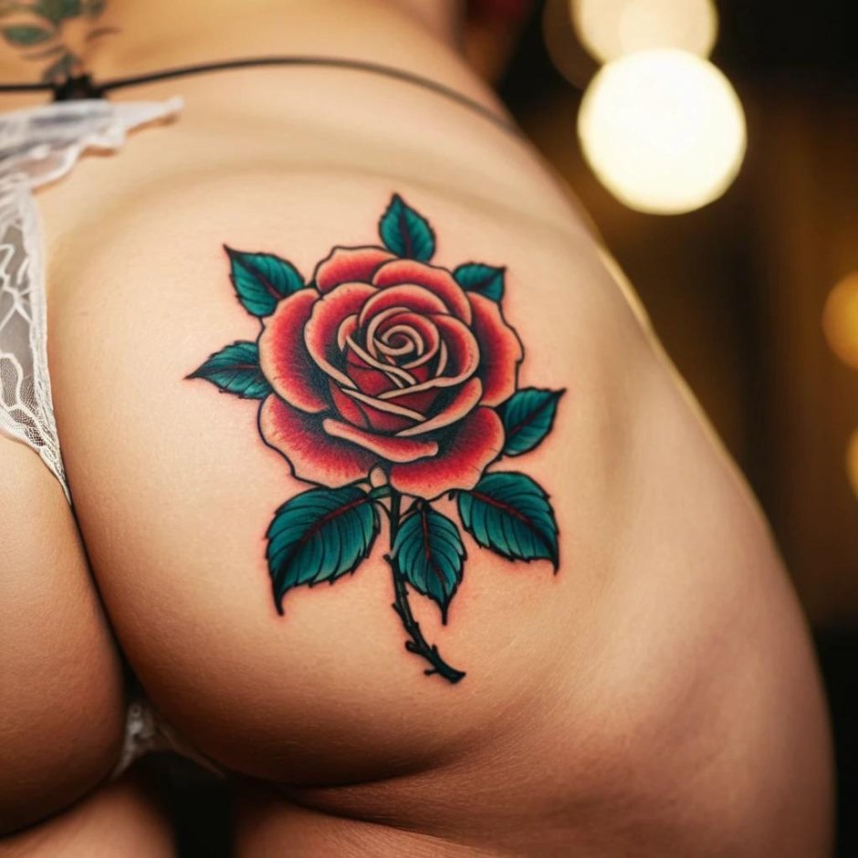 Тату на ягодице для девушек