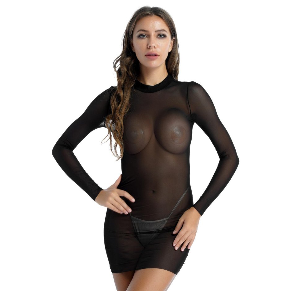 Сексуальное прозрачное сетчатое облегающее платье