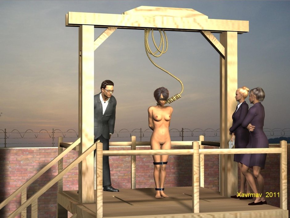 Нагая женщина на виселице