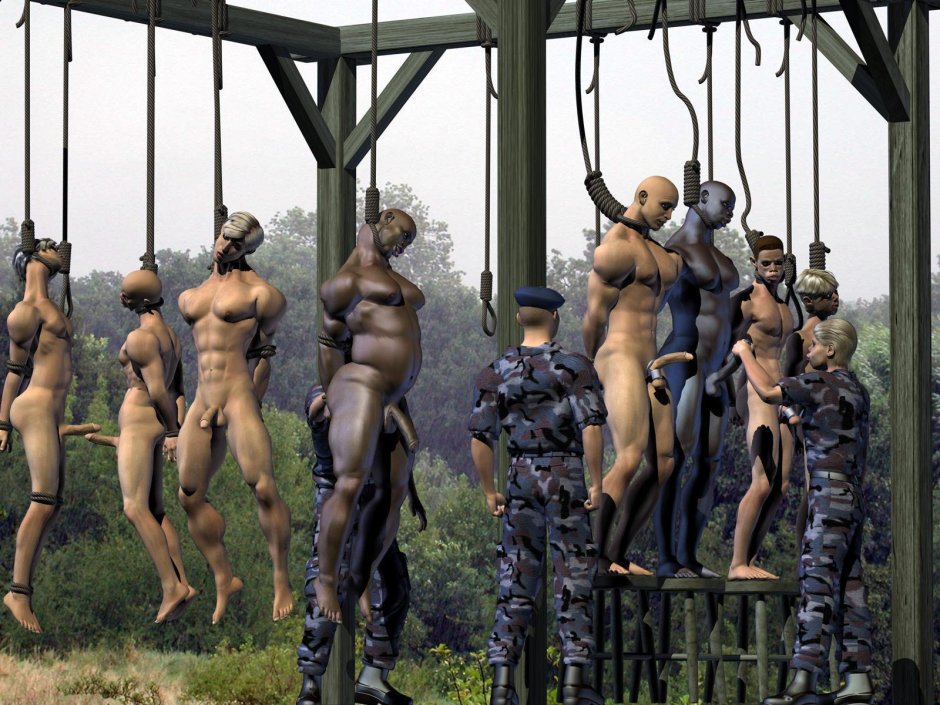 Повешение голых мужчин