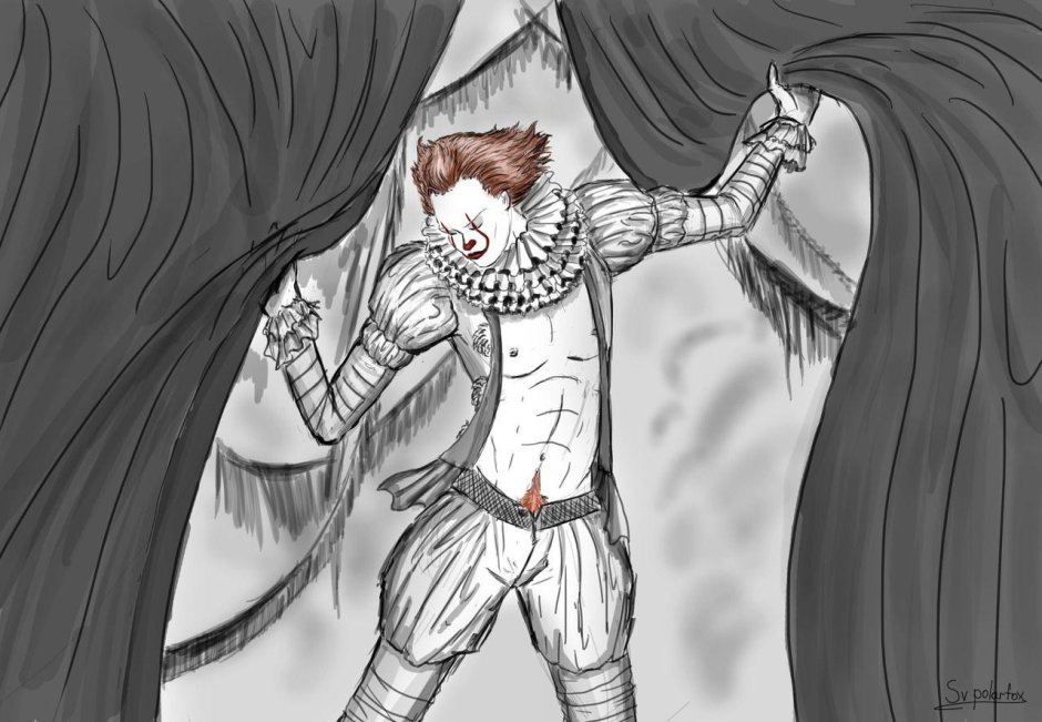 Пеннивайз 1990 и 2017 арт