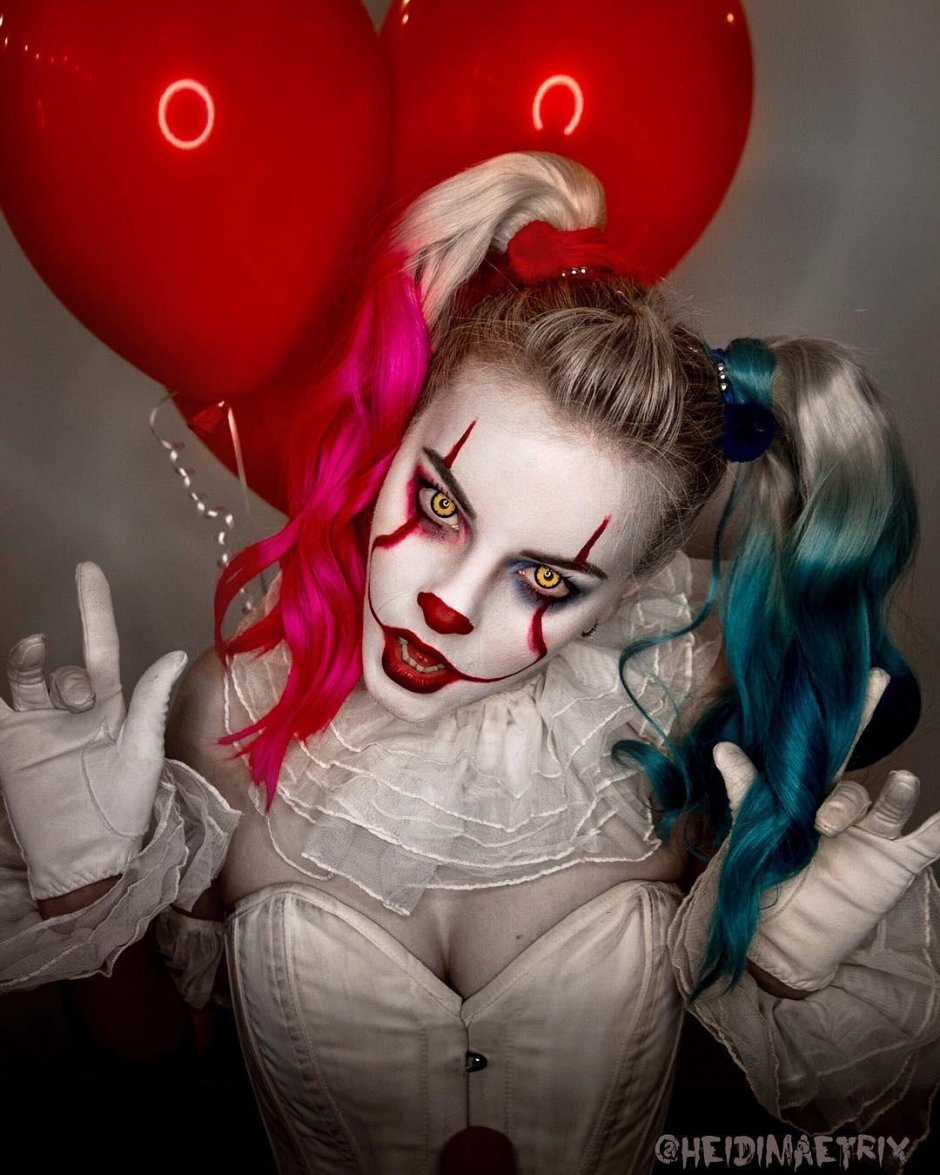 Макияж харли квинн на хэллоуин
