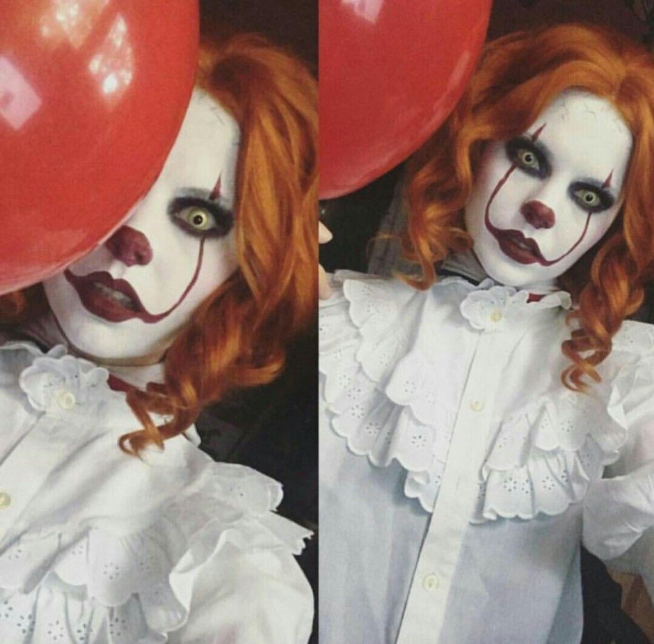 Костюм пеннивайза на хэллоуин для девочки