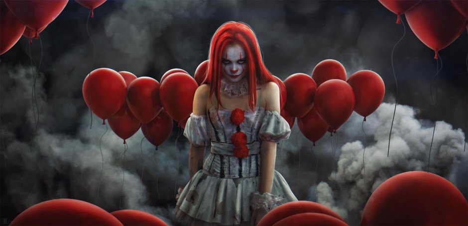 Пеннивайз девушка арты