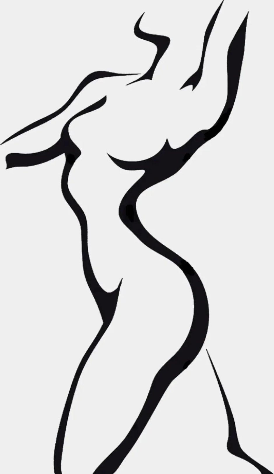 Силуэт торса девушки