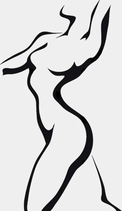 Силуэт торса девушки