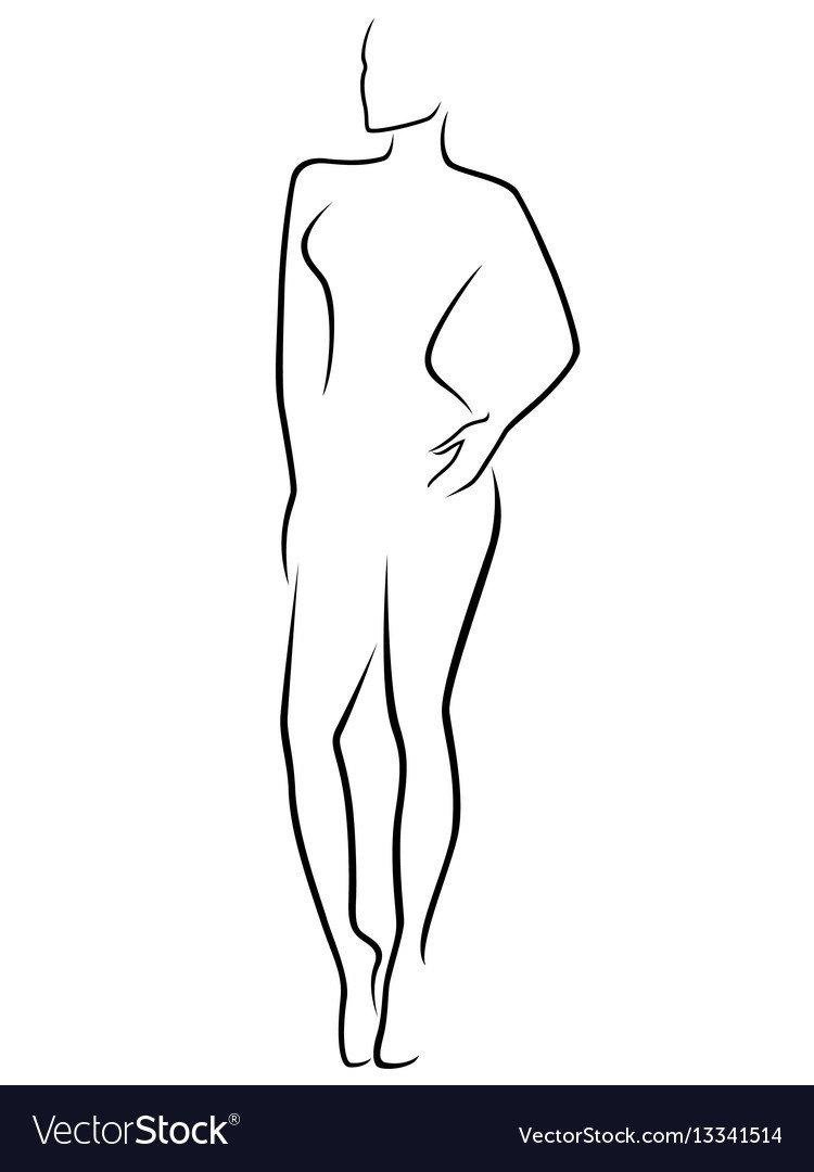 Контур тела девушки