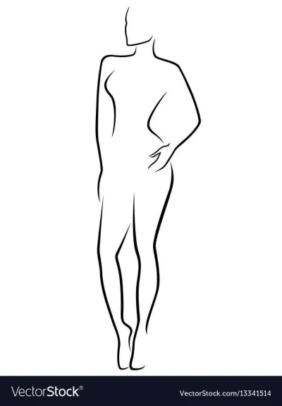 Контур тела девушки