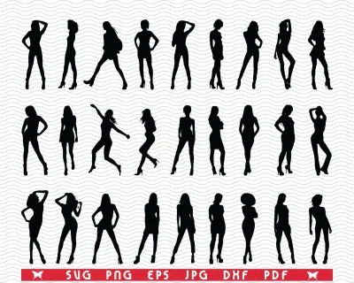 Силуэт девушки вектор