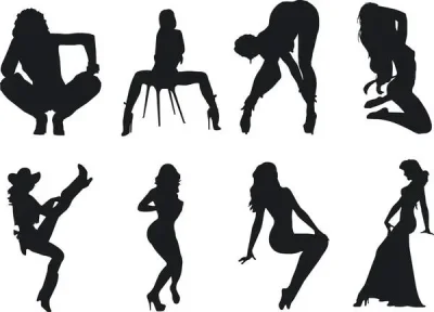 Силуэт женщины на стуле