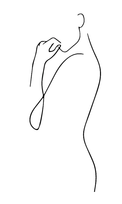 Силуэт девушки контур