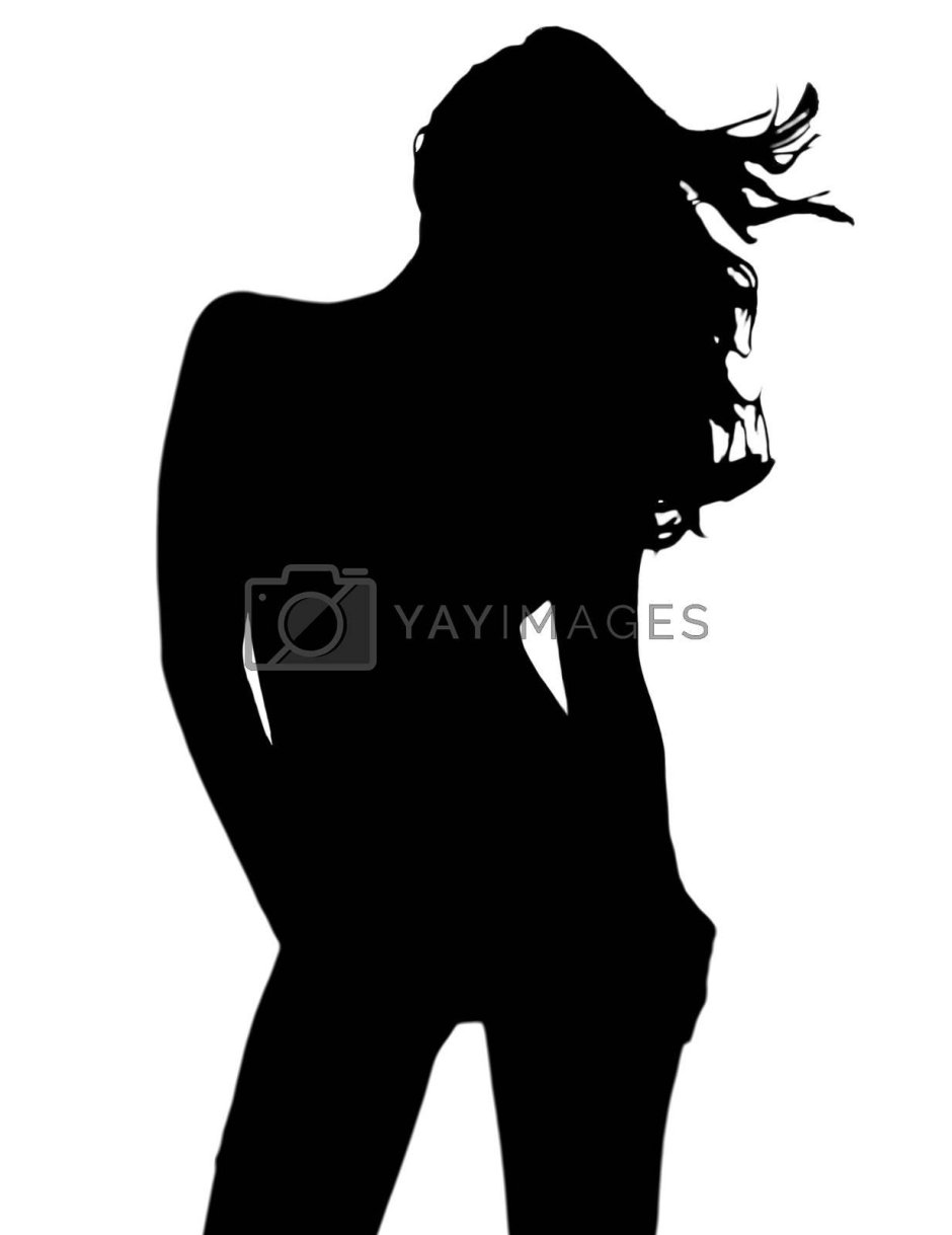 Силуэт девушки вектор