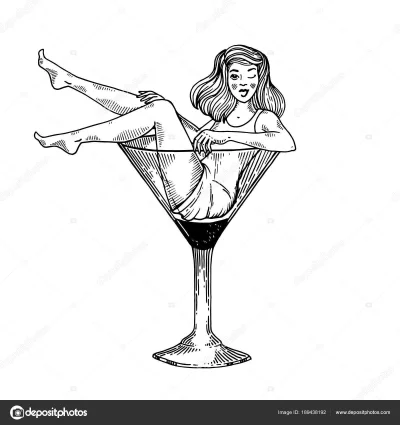 Девушка в бокале