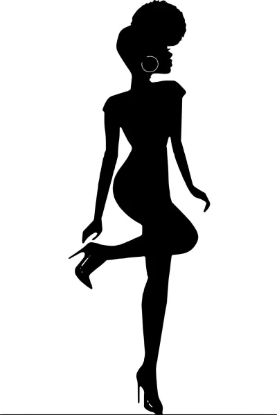 Красивый силуэт женщины