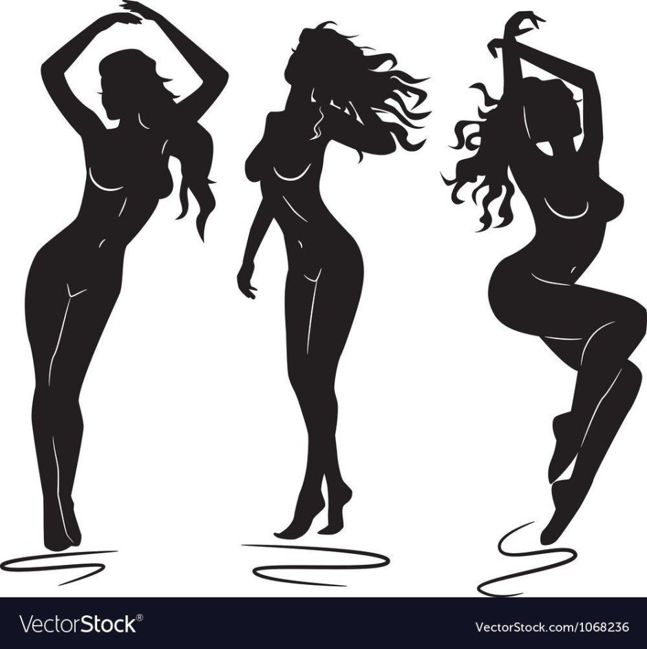 Силуэт голой женщины