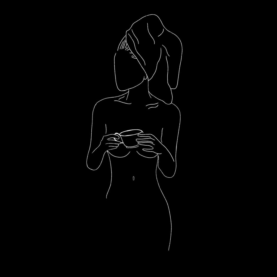 Девушка одной линией