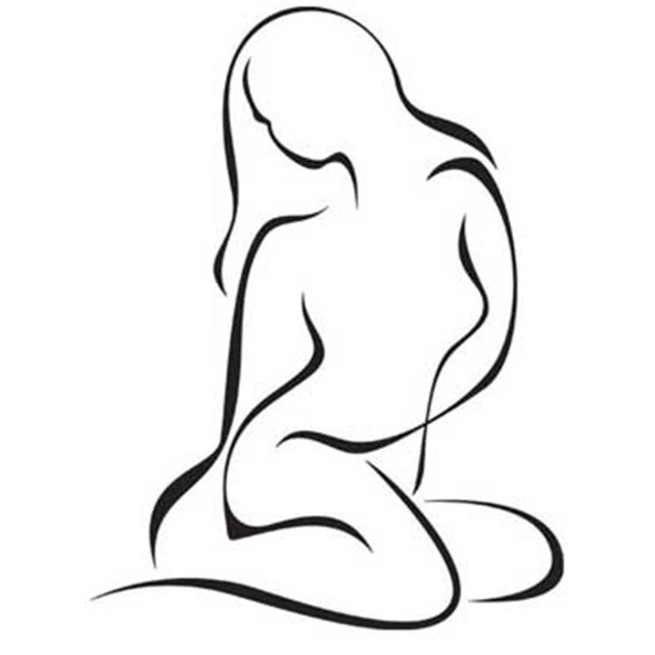 Женский силуэт контур