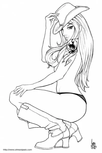 Раскраски девушки секси