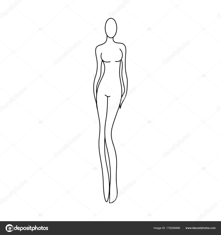 Эскиз модели девушки