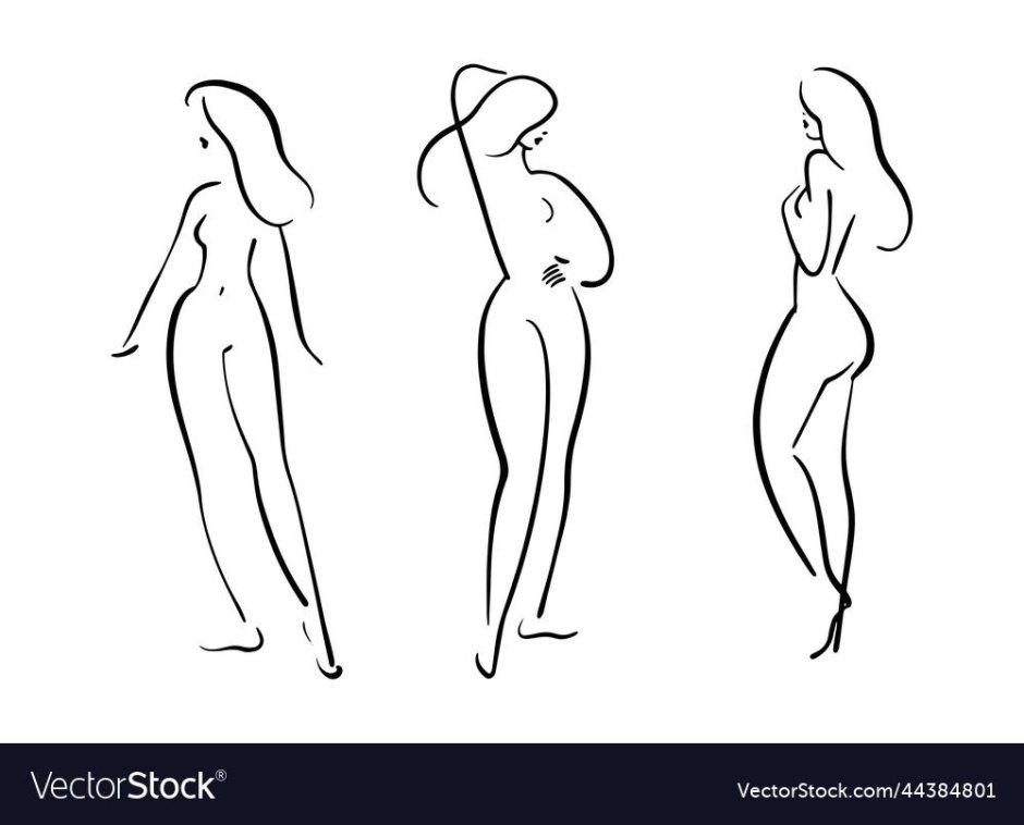 Очертания фигуры девушки