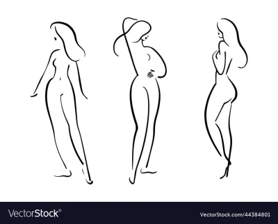 Очертания фигуры девушки