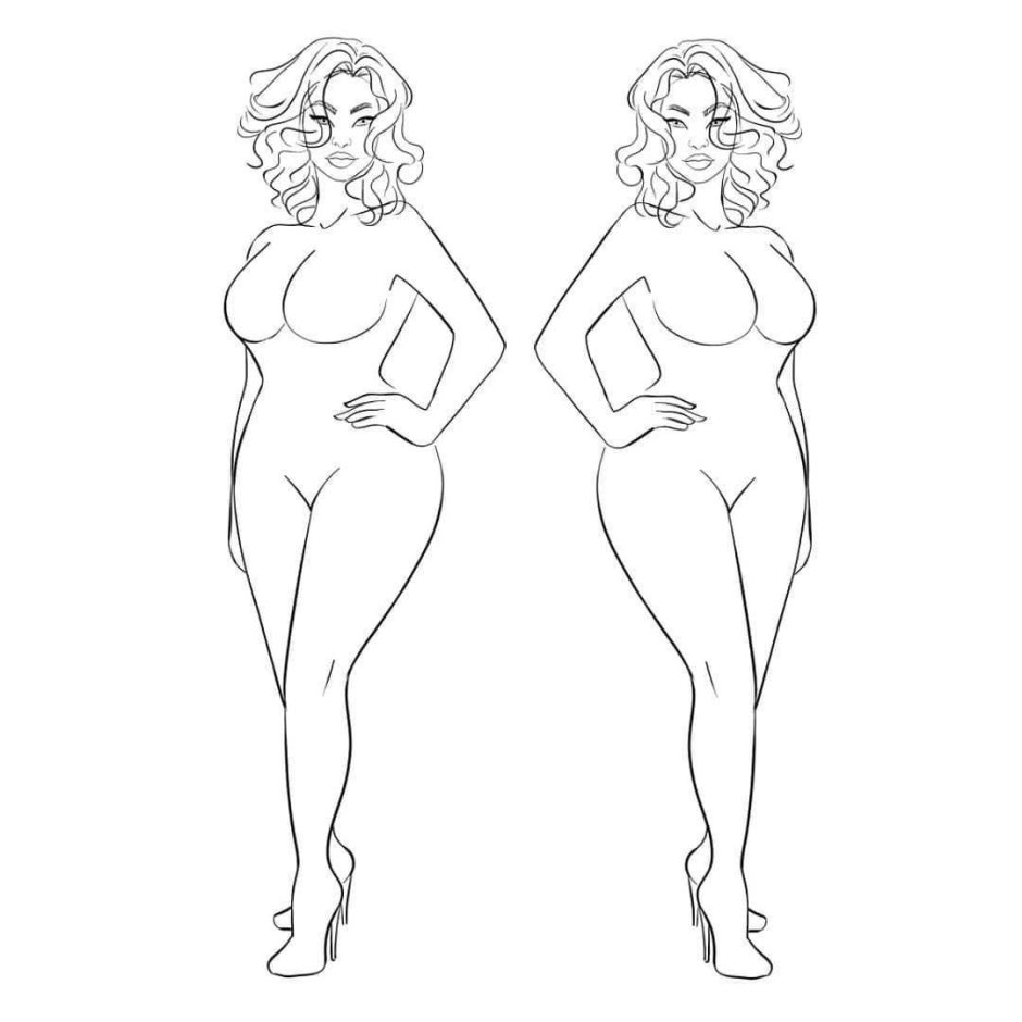 Женская фигура эскиз