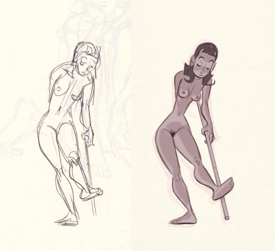 Рисованные голые девушки