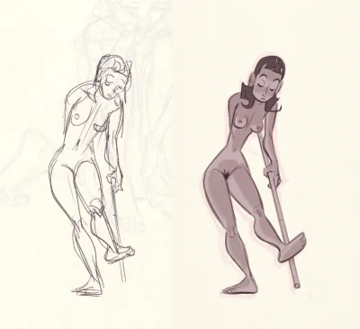 Рисованные голые девушки