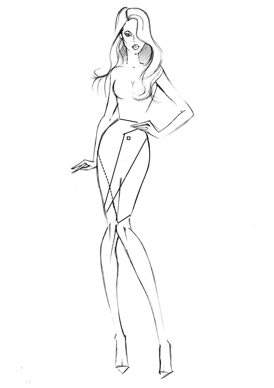 Эскиз модели для одежды