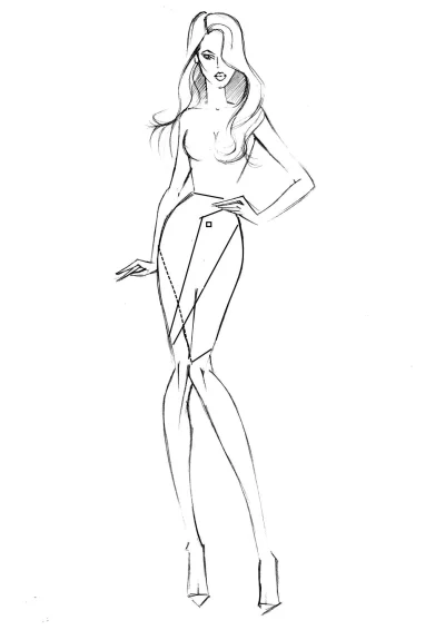 Эскиз модели для одежды
