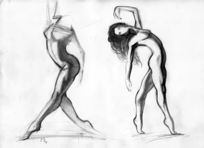 Человек в движении для срисовки