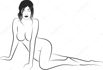 Эскиз голой девушки