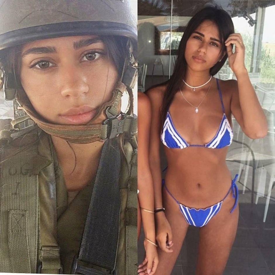 Израильские девушки военные в форме и без