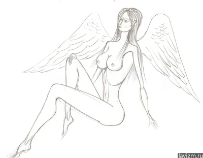 Рисунки карандашом ангел