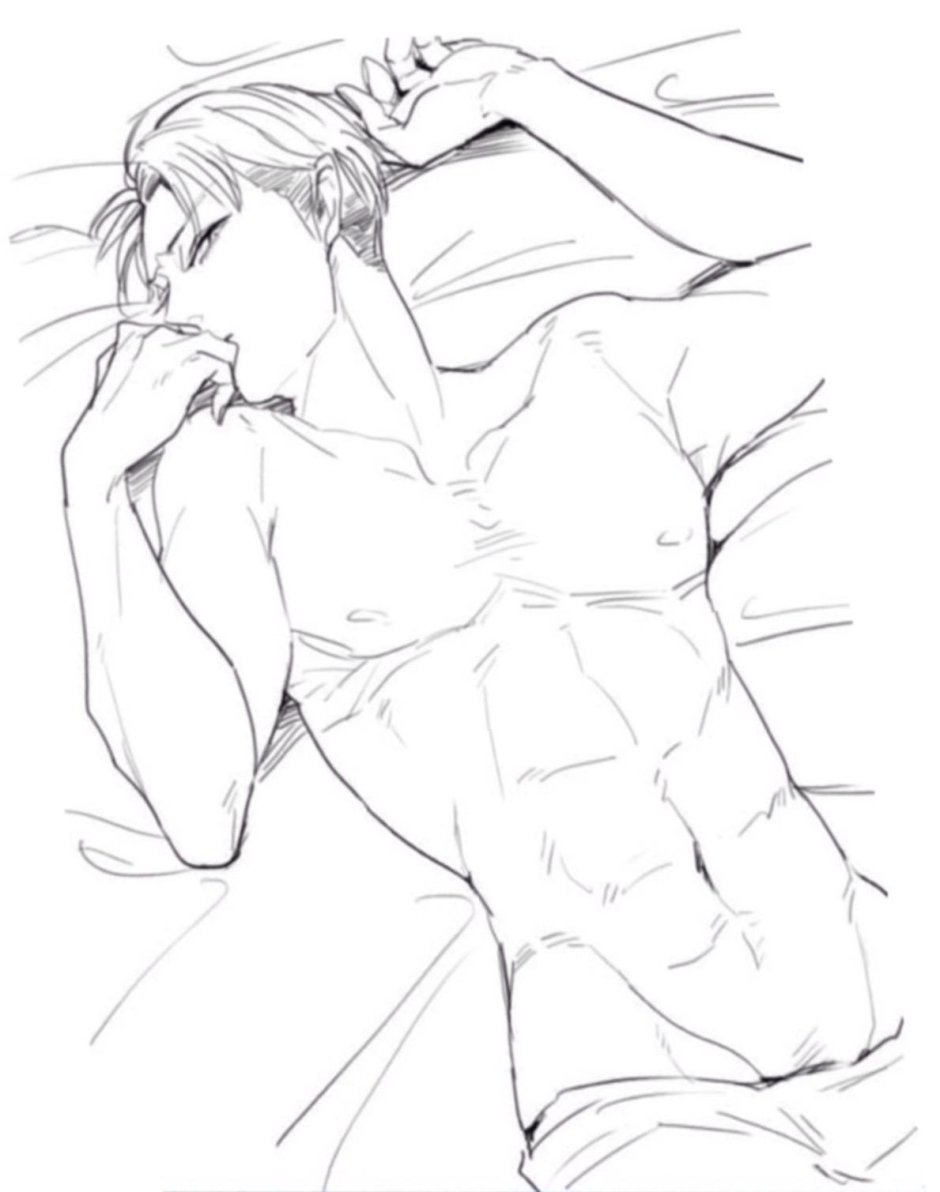 Аниме парень с голым торсом