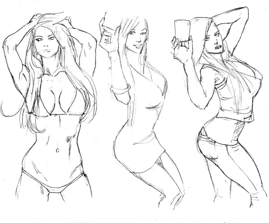 Рисунки тела девушки