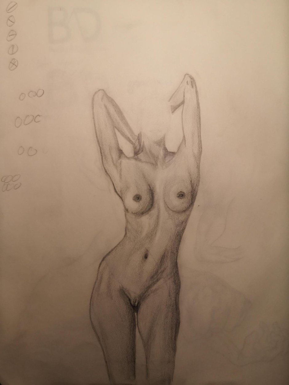 Рисунки карандашом тело девушки