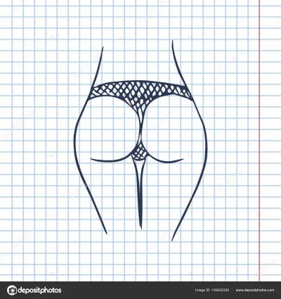 Рисунок попы карандашом