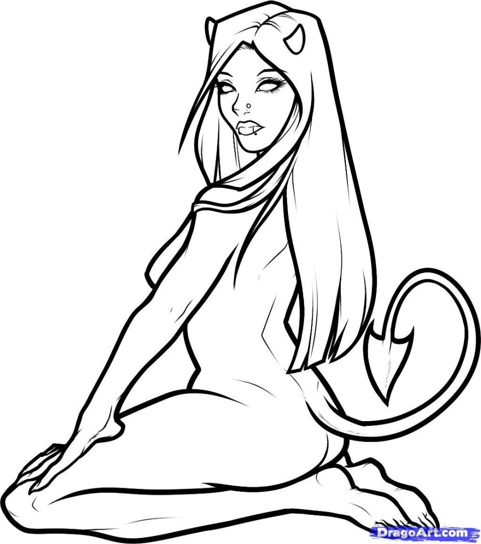 Дьявол рисунок карандашом