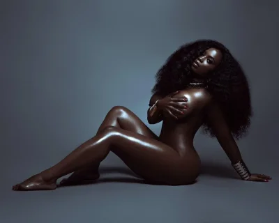 Модель темнокожая