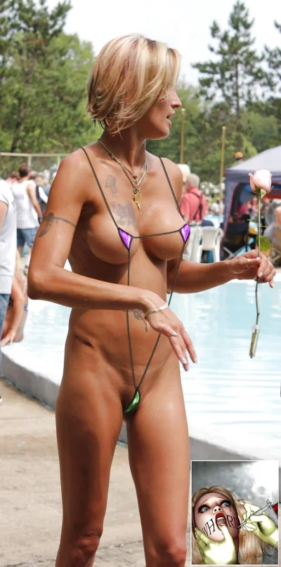 Пожилые дамы в экстрим бикини